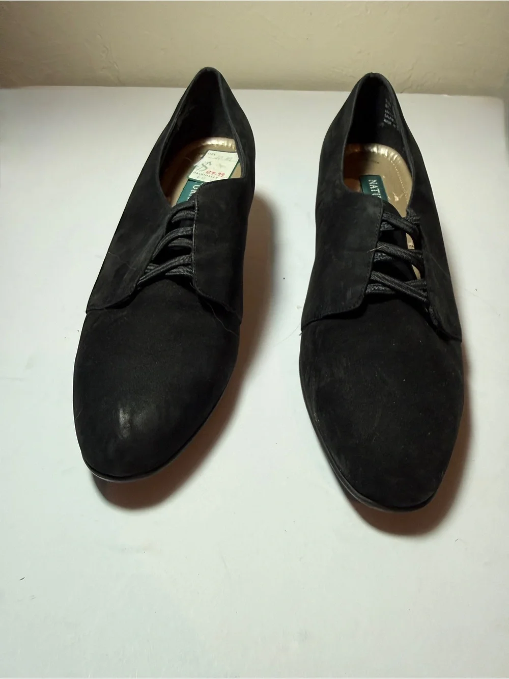 NWT Naturalizer Women’s Black suede Leather Oxford Shoes 10M **READ**